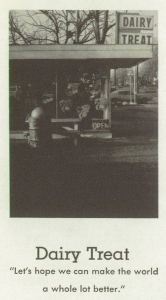 Dairy Treat - 1972 Yearbook Ad (newer photo)